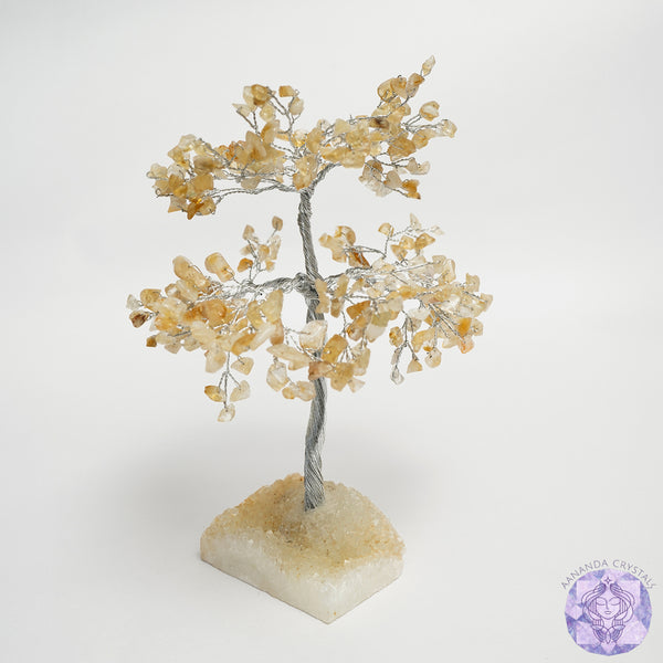 Citrine Crystal Tree with Quartz Base – Prosperity & Positive Relationships