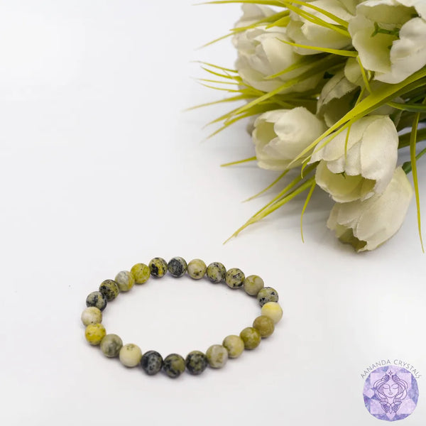 Green Septarian Crystal Bracelet – Healing for Pitra Dosh & Ancestral Blockages