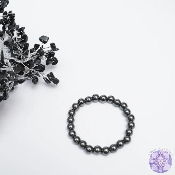 Hematite Crystal Bracelet – Grounding, Balance & Protection
