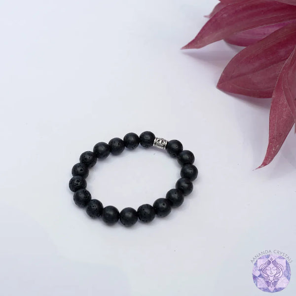 Lava Stone Crystal Bracelet – Natural Protection & Grounding