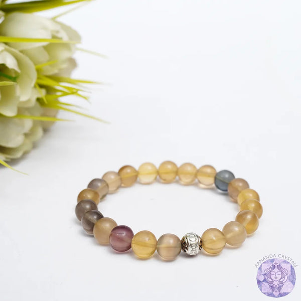 Yellow Fluorite Crystal Bracelet – Protection & Mental Clarity